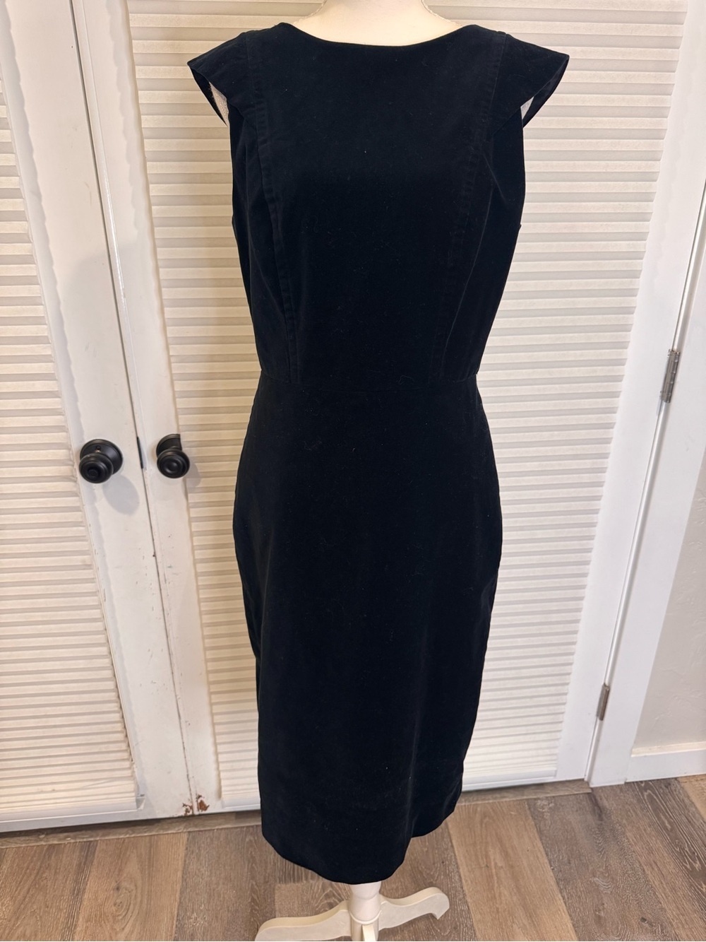 J. Crew | Dresses | J Crew Black Velvet Midi Sheath Dress 984